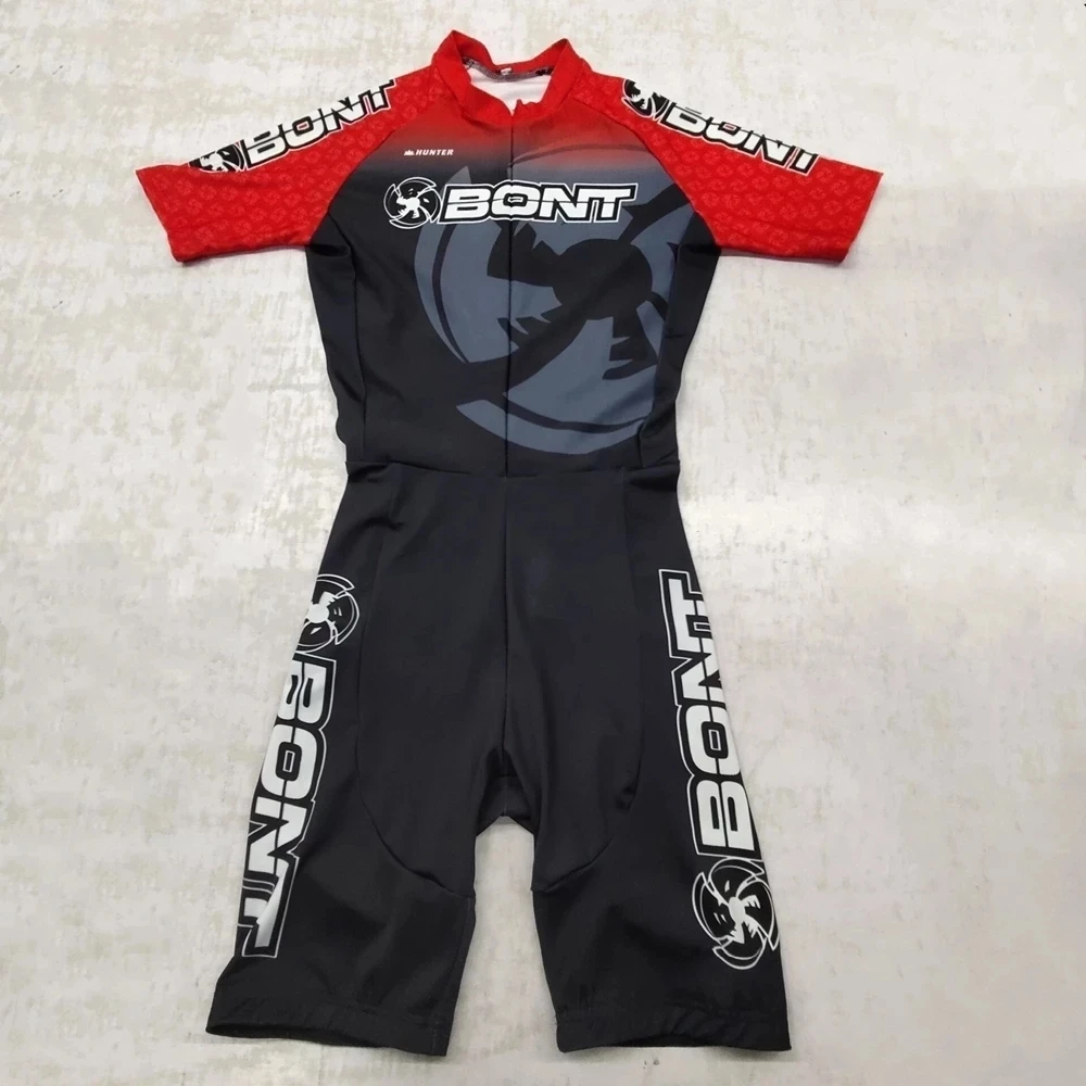 Custom Short Sleeved Zipper Conjoined Sports Clothes Cycling Clothing Roller Skating Jersey Onesuits Uniform Sportswear For Men