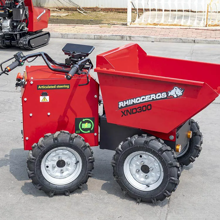 Мини-самосвал Rhinoceros XND300 Power Wheel Barrow 1 тонна ручной Трековый переносчик Электрический самосвал садовый