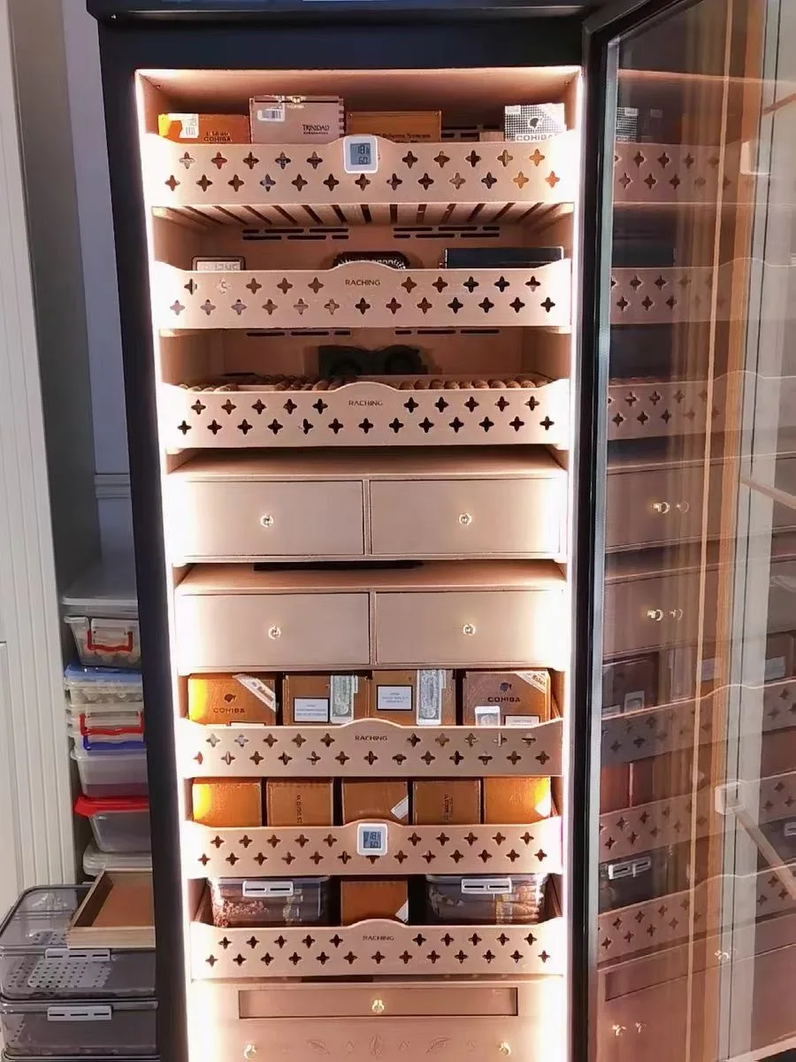 Raching MON5800A Black Cigar Humidor Cigar Cooler 3000-4000 Cigars Big Capacity Cabinet For Commercial Household