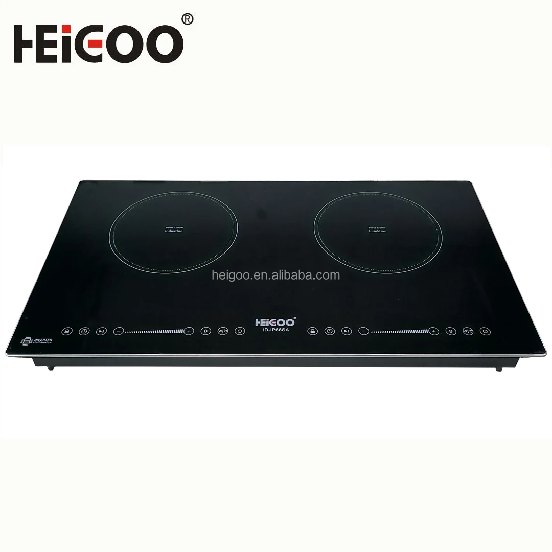 Household double burner 2 zone electric induction cooker cooktop with child lock