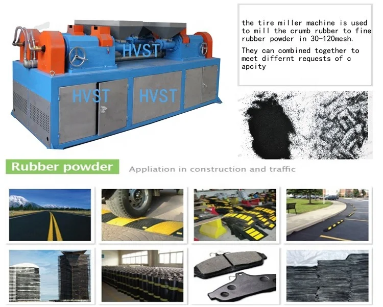 
rubber steel wire separator machine rubber crumb price recycling tyre production line 