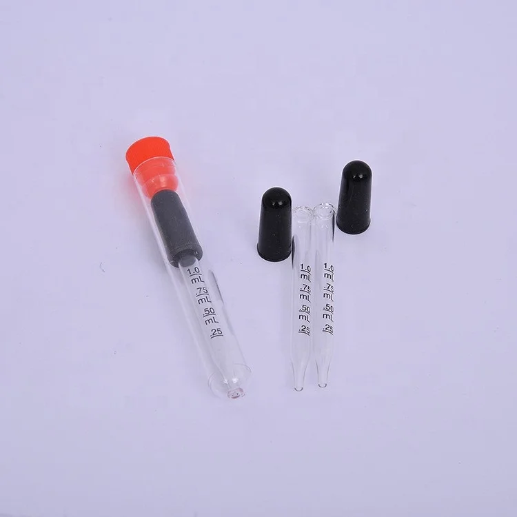 1ML Calibrated Essential Oils Eye Glass Dropper Pipette with Black Suction Bulb for Medicine Art Liquid