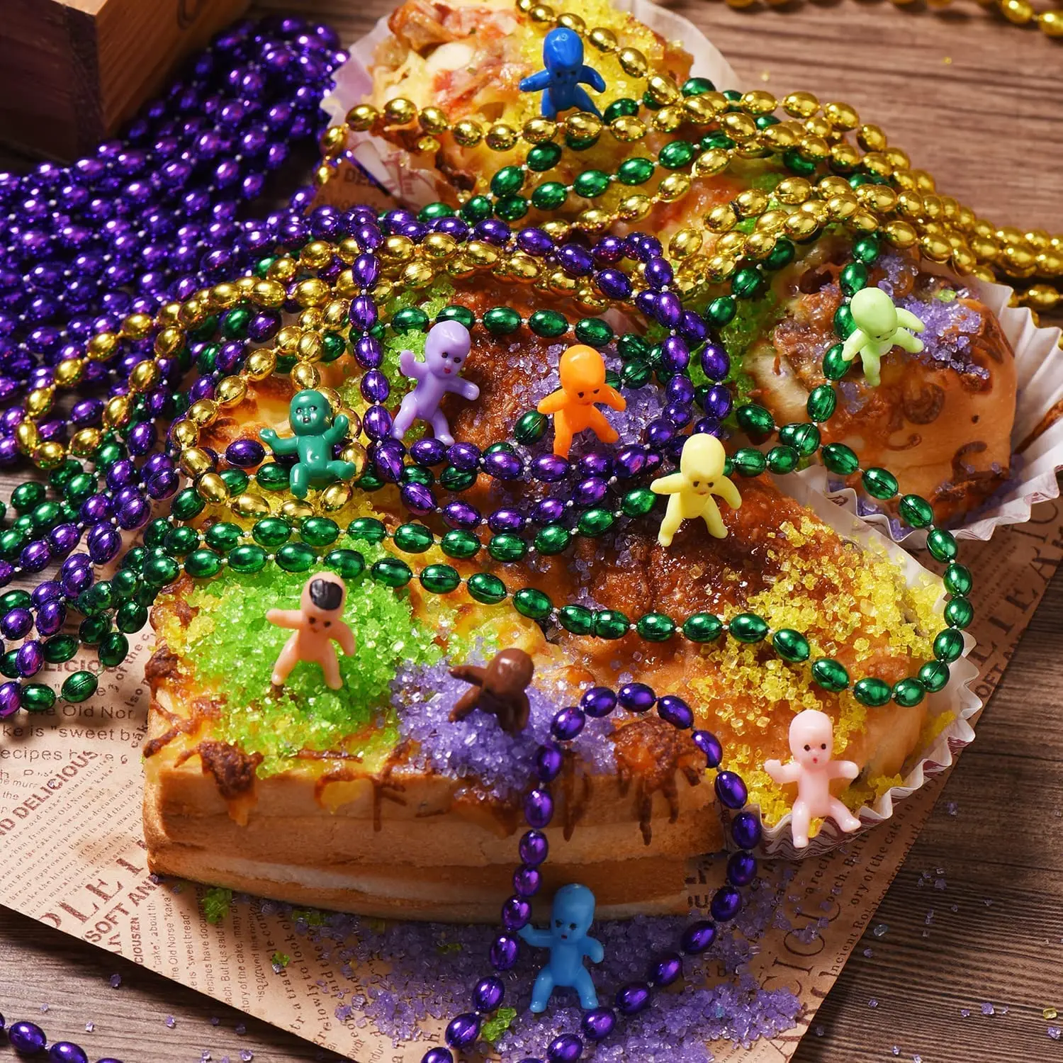 100pcs Mini Plastic King Cake Babies for Baby Shower Party Favors Ice Cube Game Party Decorations Mini Plastic Babies Doll