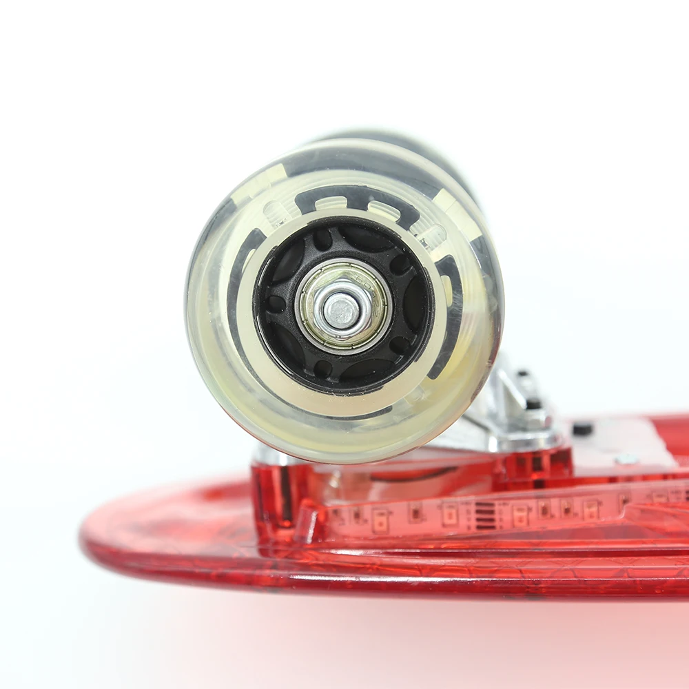 QIYI LED plastic transparent skateboard 4 wheels fish skate board for sale