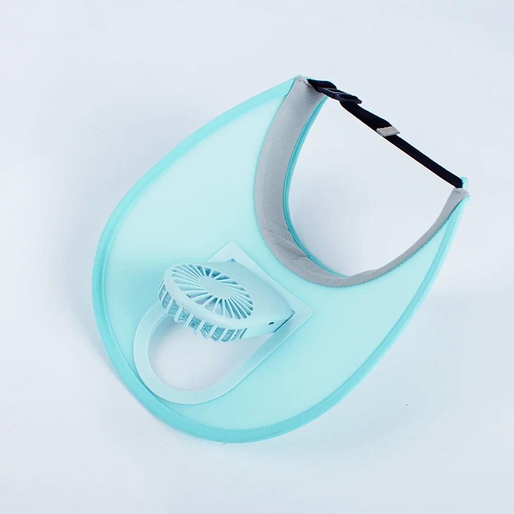 Summer UV Protection Visor women 3-speed Regulation Electric Fan Empty Top sun Hat  with fan