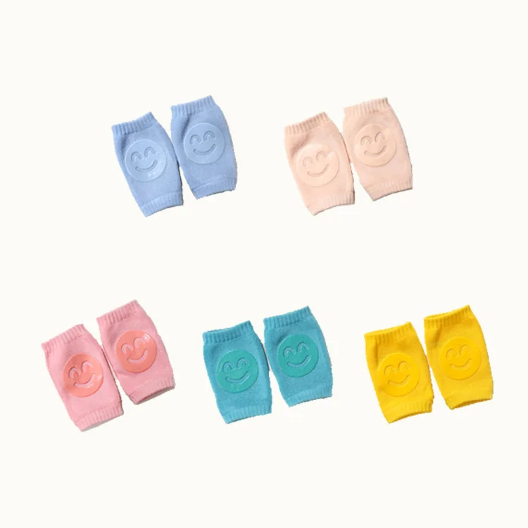 2021 Silicone Baby Elbow Knee Warm Breathable Anti Slip Crawling Cotton Baby Knee Pads Brace Protector