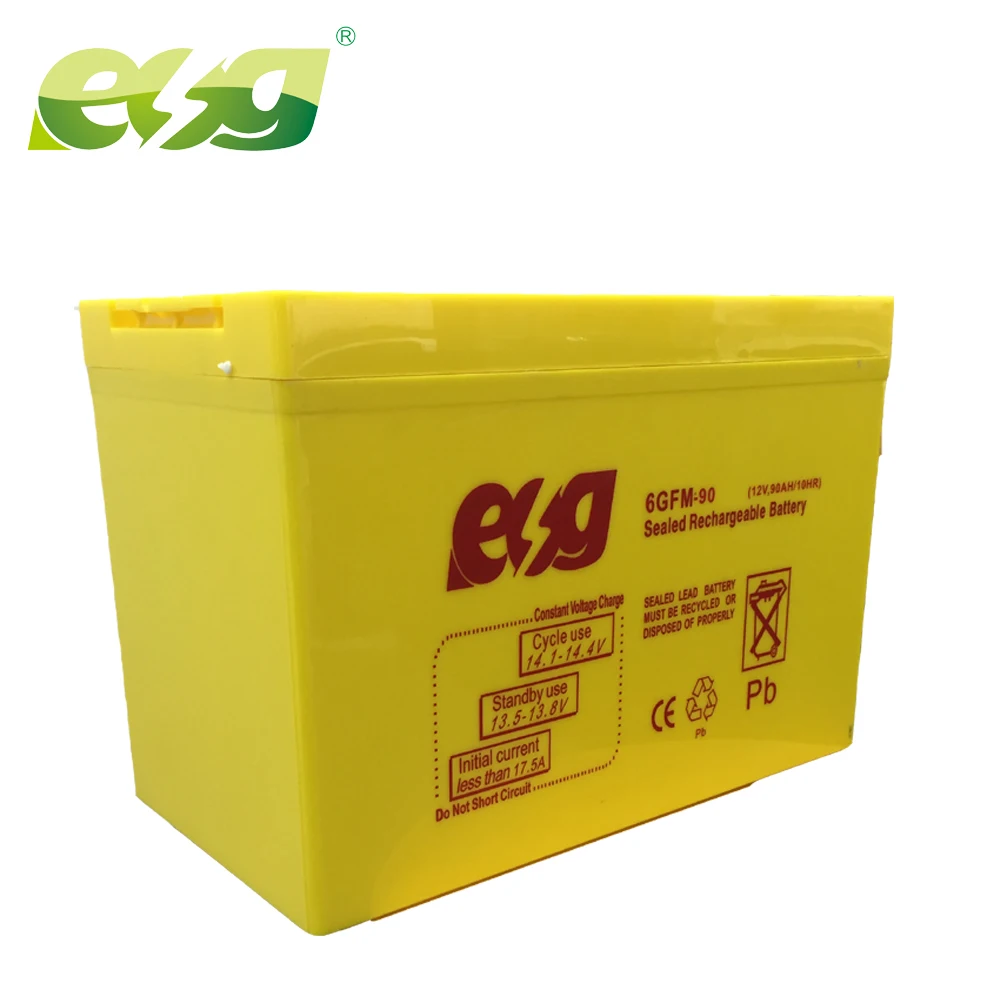 ESG CHINA Wholesale Competitive price 12v 90AH 100AH 120AH 250AH SMF UPS AGM Solar Storage Battery