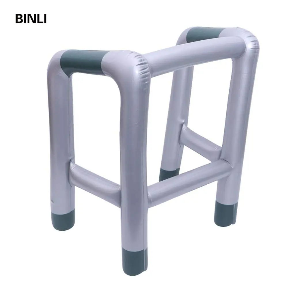 Silver color Inflatable Zimmer Frame Blow Up Novelty Dress Up Prop Accessory