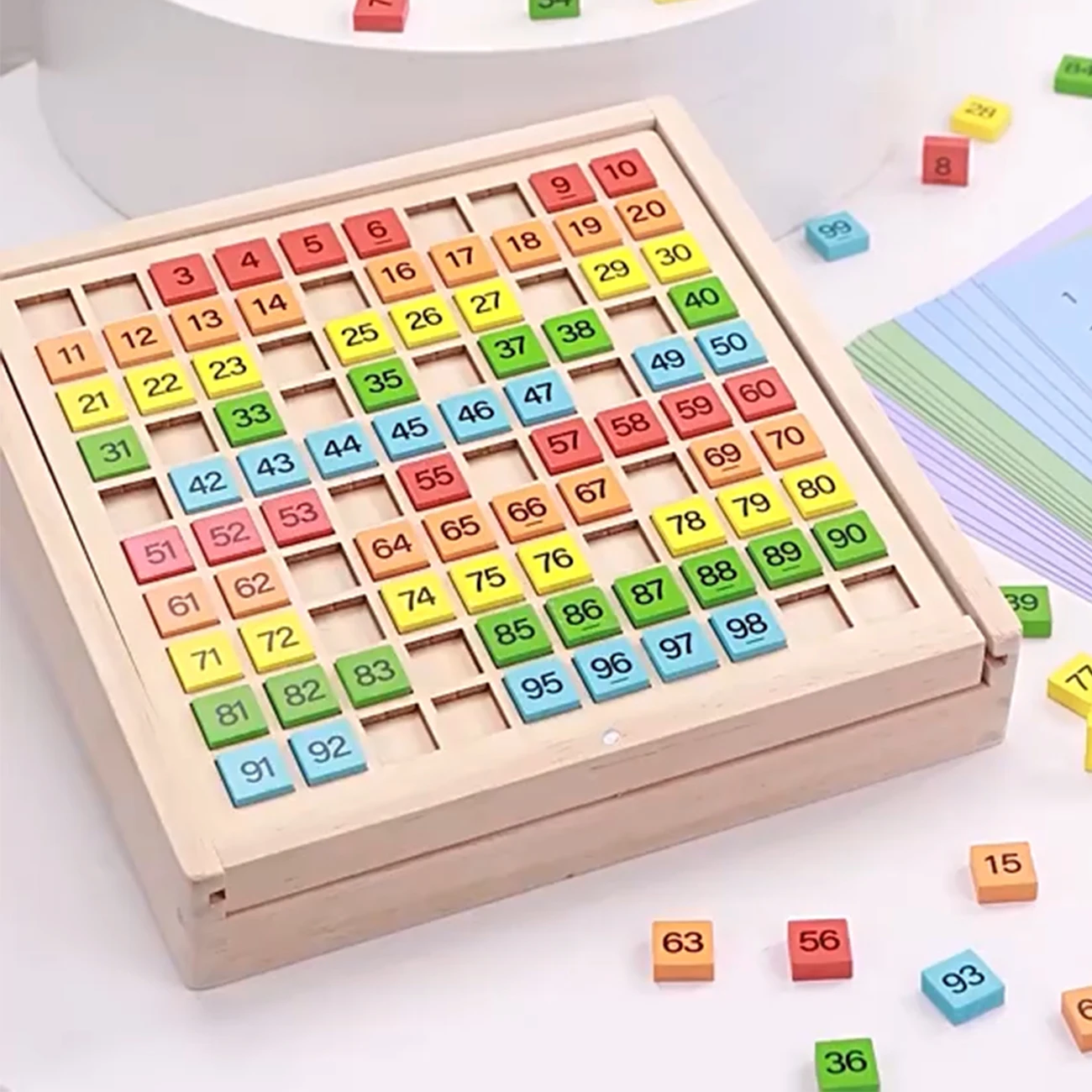 MathBox 9 Game Boards in 1 Wooden Preschool Puzzles Intelligence Multiplication Arithmetic Educational Lean for Brain Exercise