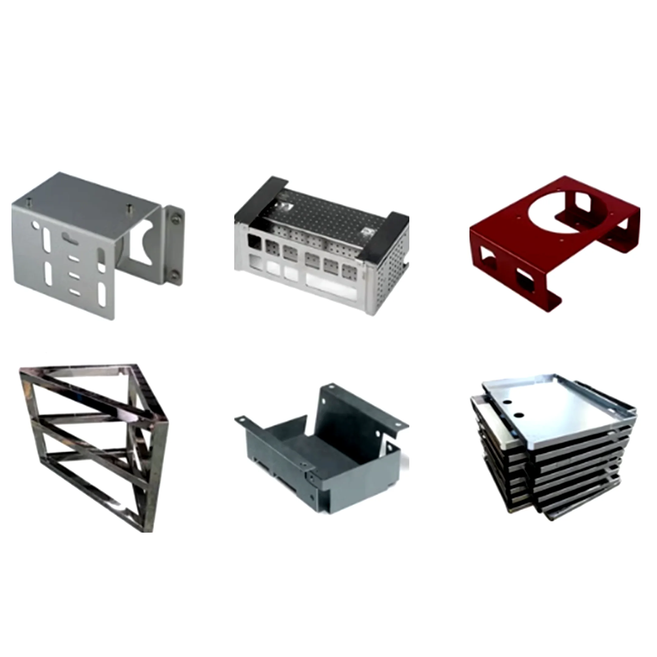 OEM sheet metal chassis processing perforated sheet metal part anodized aluminum laser service Steel Sheet Fabrication