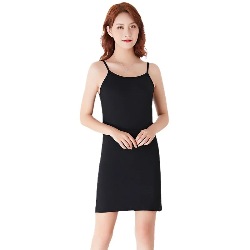 Underwear Solid Dress Modal Strap Inner Basic Dresses Women