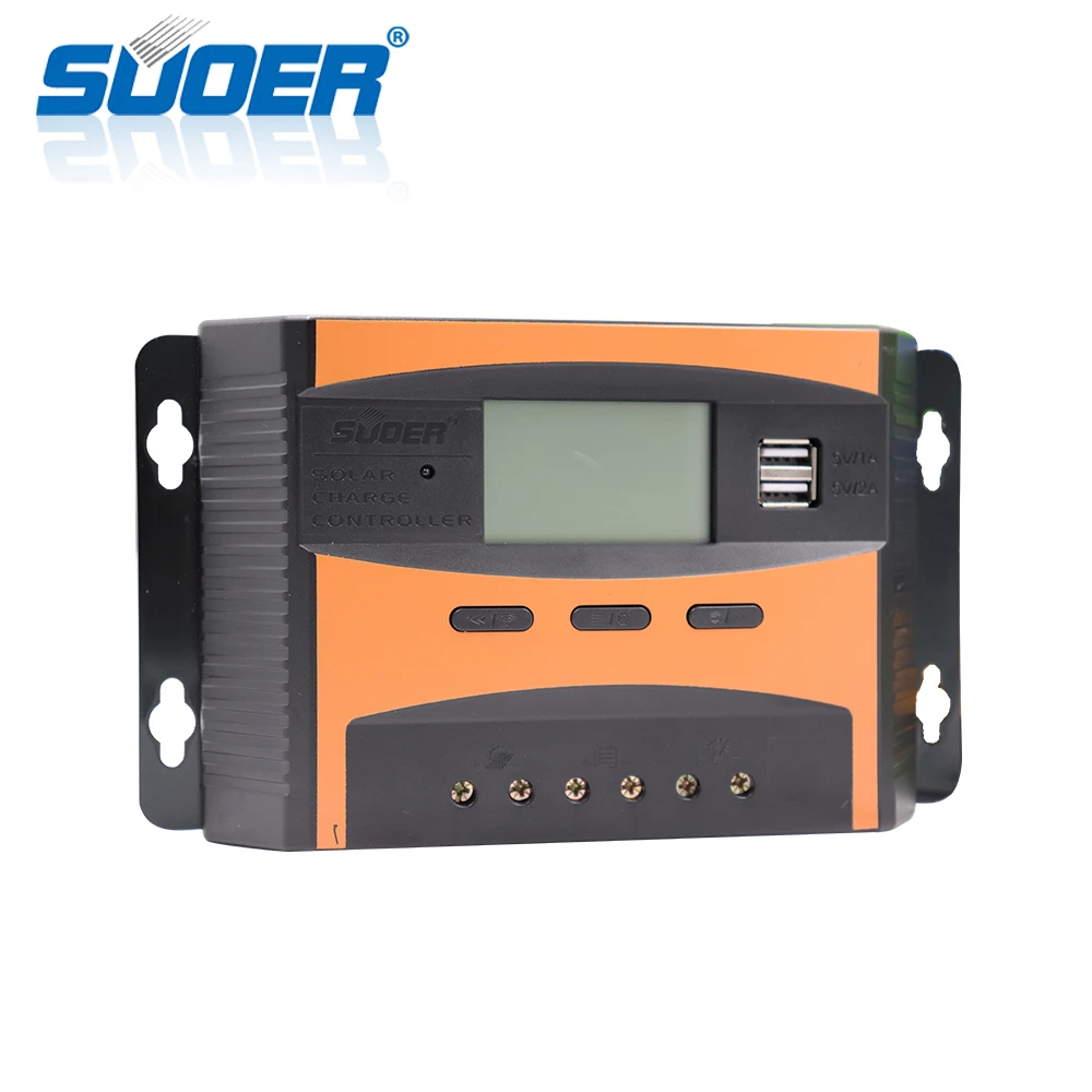 Suoer 12V 24V pwm solar charge controller manual 40A regulator solar charge controller