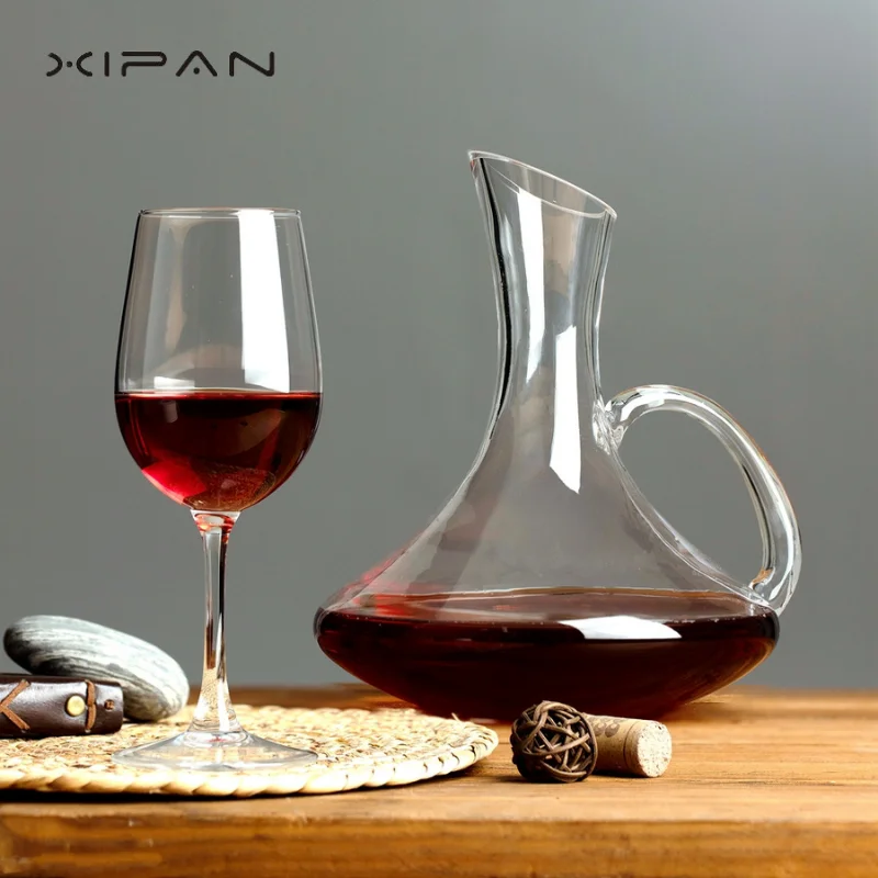 Hot Sale Wine Decanters with Handle Custom Wine Decanter Set for Red Wine Vodka Liquor Whiskey