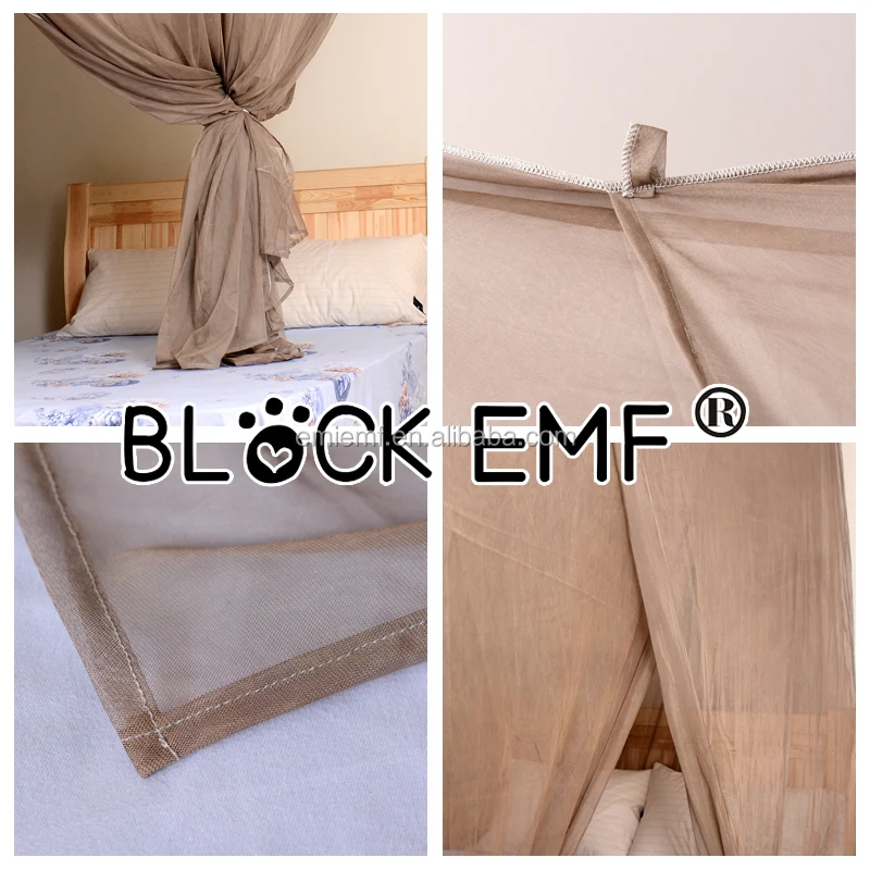 EMF Shielding Bed Canopy,100% Silver Fiber Blocks Radiation/EMF/WiFi/5G & Other RF Attenuation