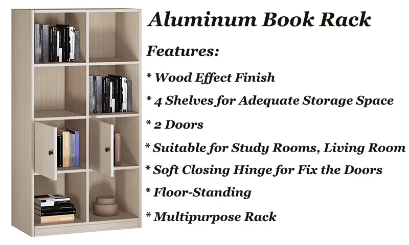 Living Room Furniture Floor Shaped Creative Modern Aluminum Bookshelf