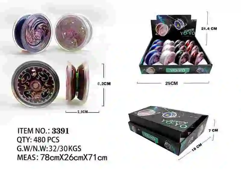 Customization Factory Direct Iron Cool 2A YOYO Ball LED Magic Colorful Toys For Kids Educational Toys