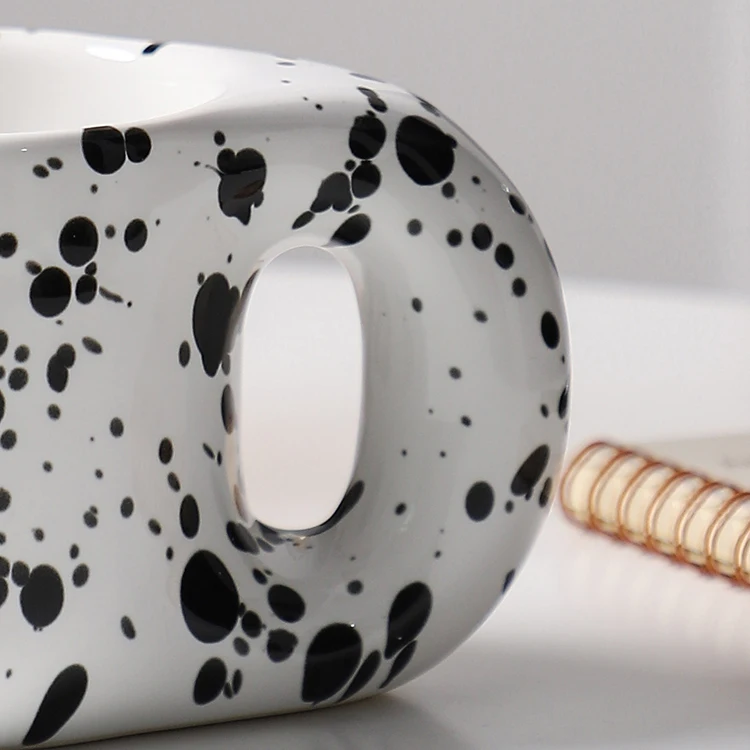 Speckled Mug Nordic White Ceramic Coffee Tea Mugs Unique Design Drinkware Modern Customized Logo Acceptable Customized Color