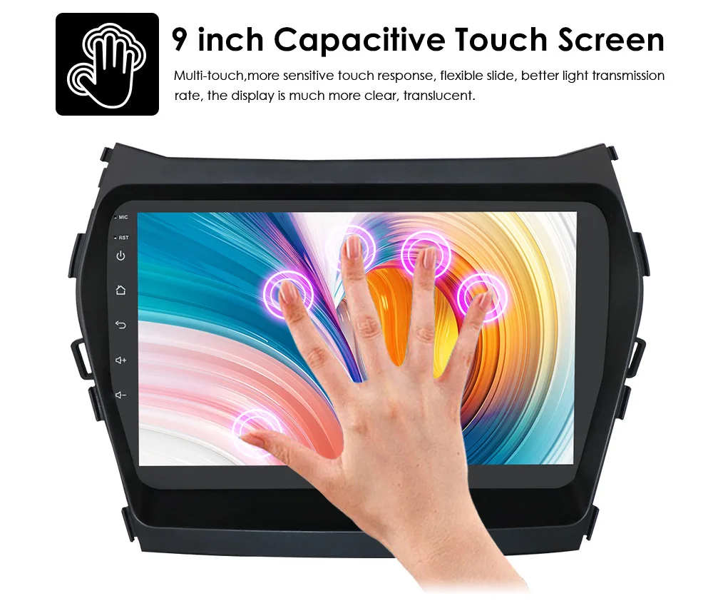 YHT Android 10 Car DVD Player For Hyundai IX45 Santa Fe 2013-2017 Radio Stereo 9 inch GPS Navigation BT DSP Audio Video