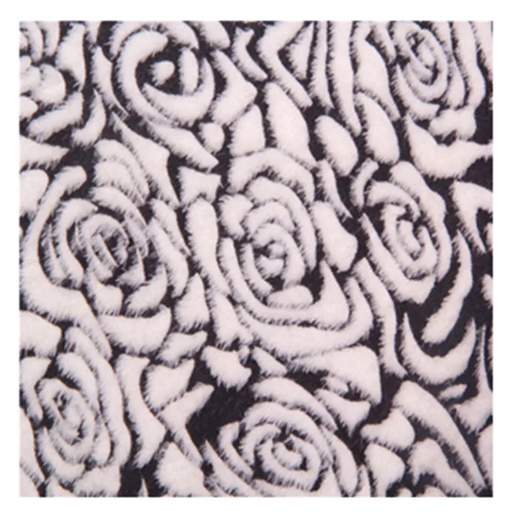 New Design Christmas gifts comfortable floral back printed cut flowers flannel fabric