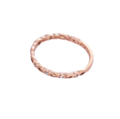 zircon 316 stainless steel design ring with chain