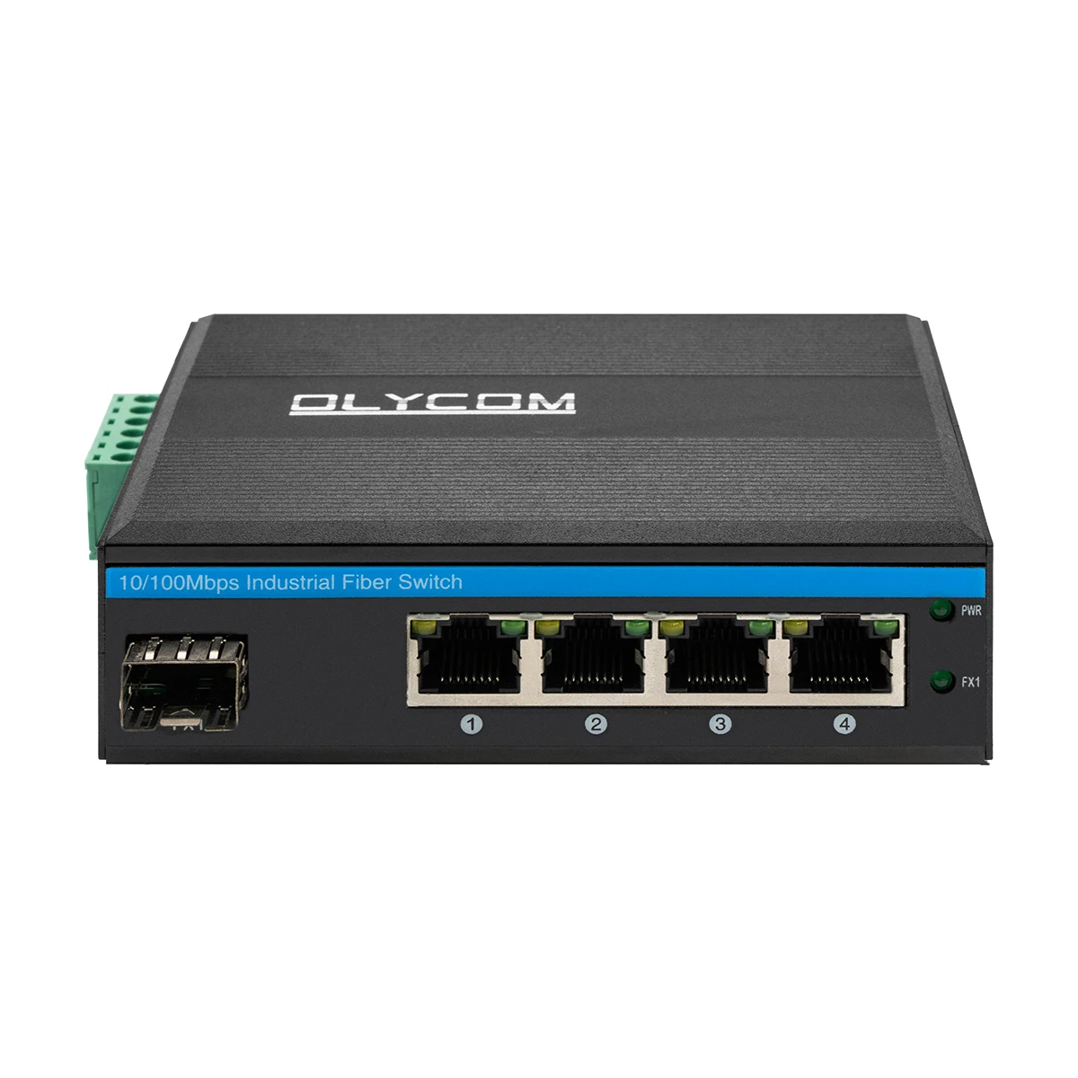 10/100M Industrial Fiber Optical Switch 5 Port Ethernet Switch 1 SFP 4 RJ45 Network Switch