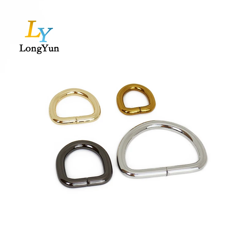 Guangzhou 4.8mm Metal d Rings Hardware Accessories Mini D-ring Buckle logo Stainless Steel Triangle D Ring Carabiner