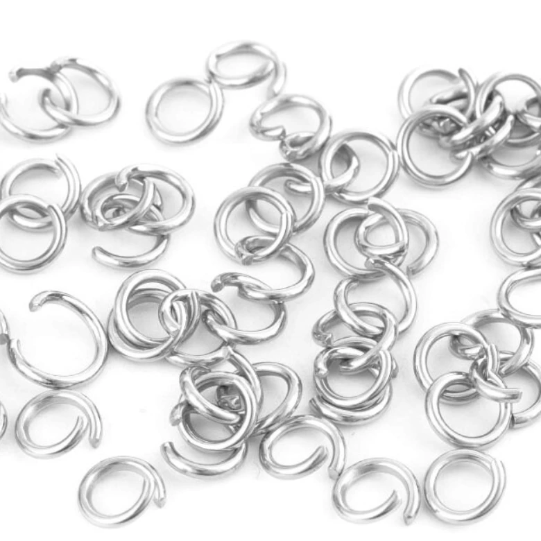 Wholesale Stainless Steel Jump Rings For Jewelry Making 3/4/5/6/8/10mm Open Jump Rings Can Be Made In Gold Silver Rose Gold