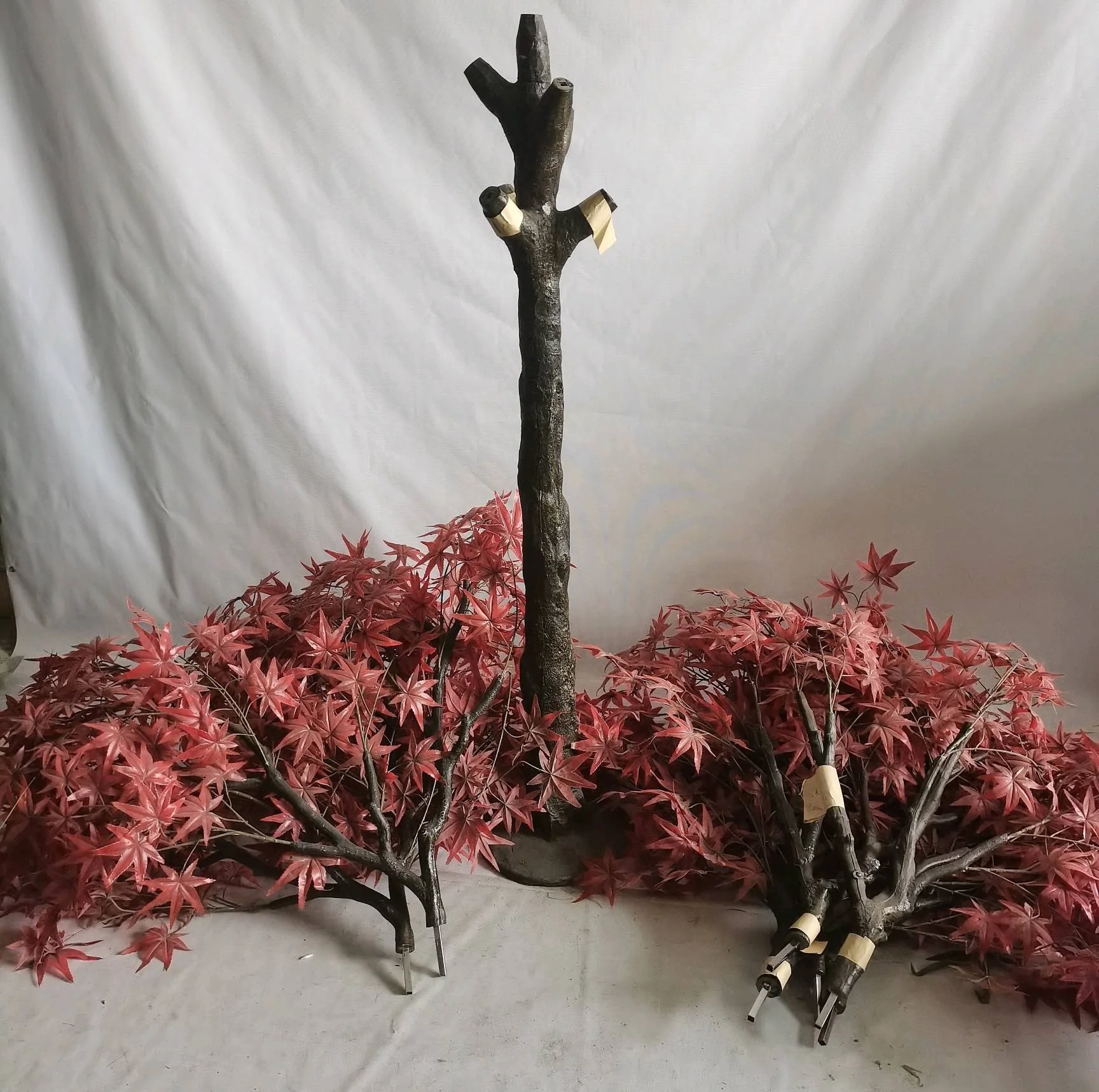 Фабричное искусственное кленовое Дерево 8 футов Пластиковый Багажник декоративное дерево