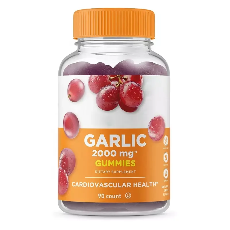 OEM Wholesales Private Label Garlic Gummies Great Tasting Natural Flavor Gummy Vitamin Supplement - 60 Gummies