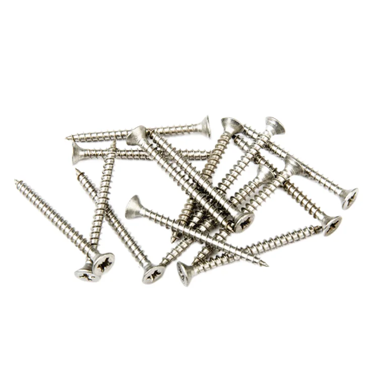 China Manufacturer Stainless Steel 304 316 Pozi  Flat Head  Chipboard Screw
