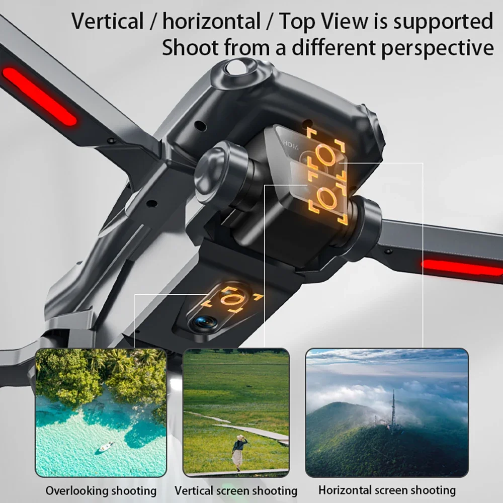 New professional drone with high-definition three cameras 360 degree obstacle avoidance brushless foldable quadcopter GPS