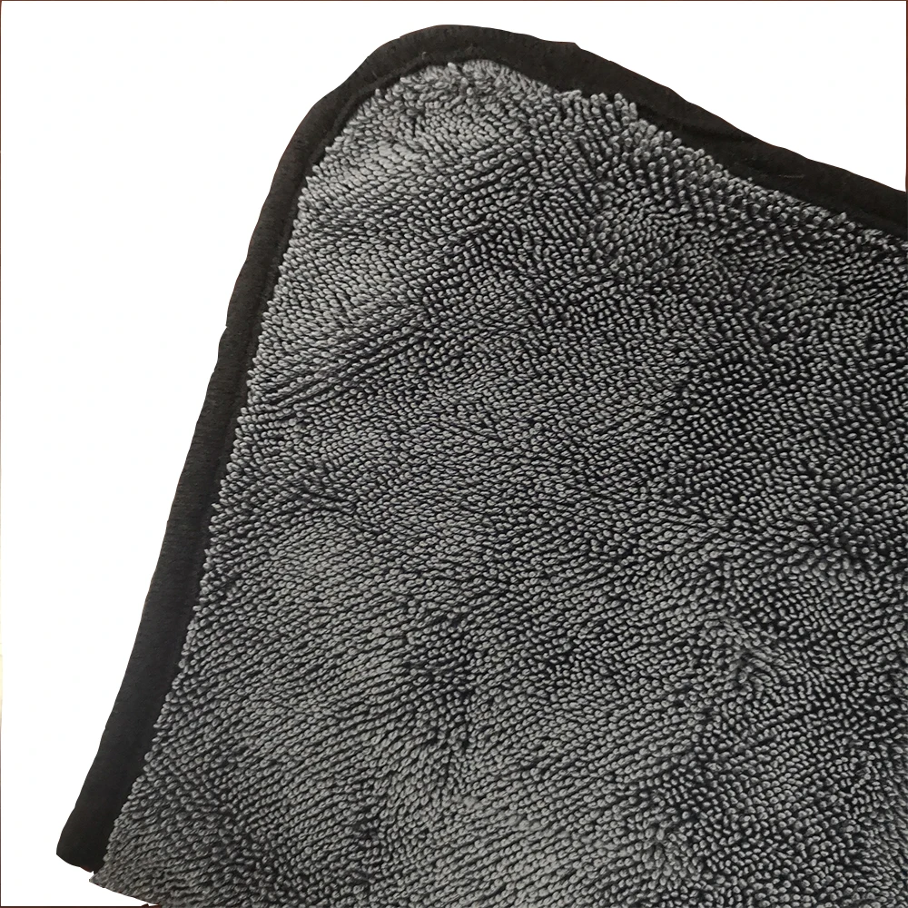 Gray Auto Detailing Premium 600 Gsm 24x36 Large Single Side Twist Microfiber Twisted Loop Drying Towel Micro Fibre Towel For Car