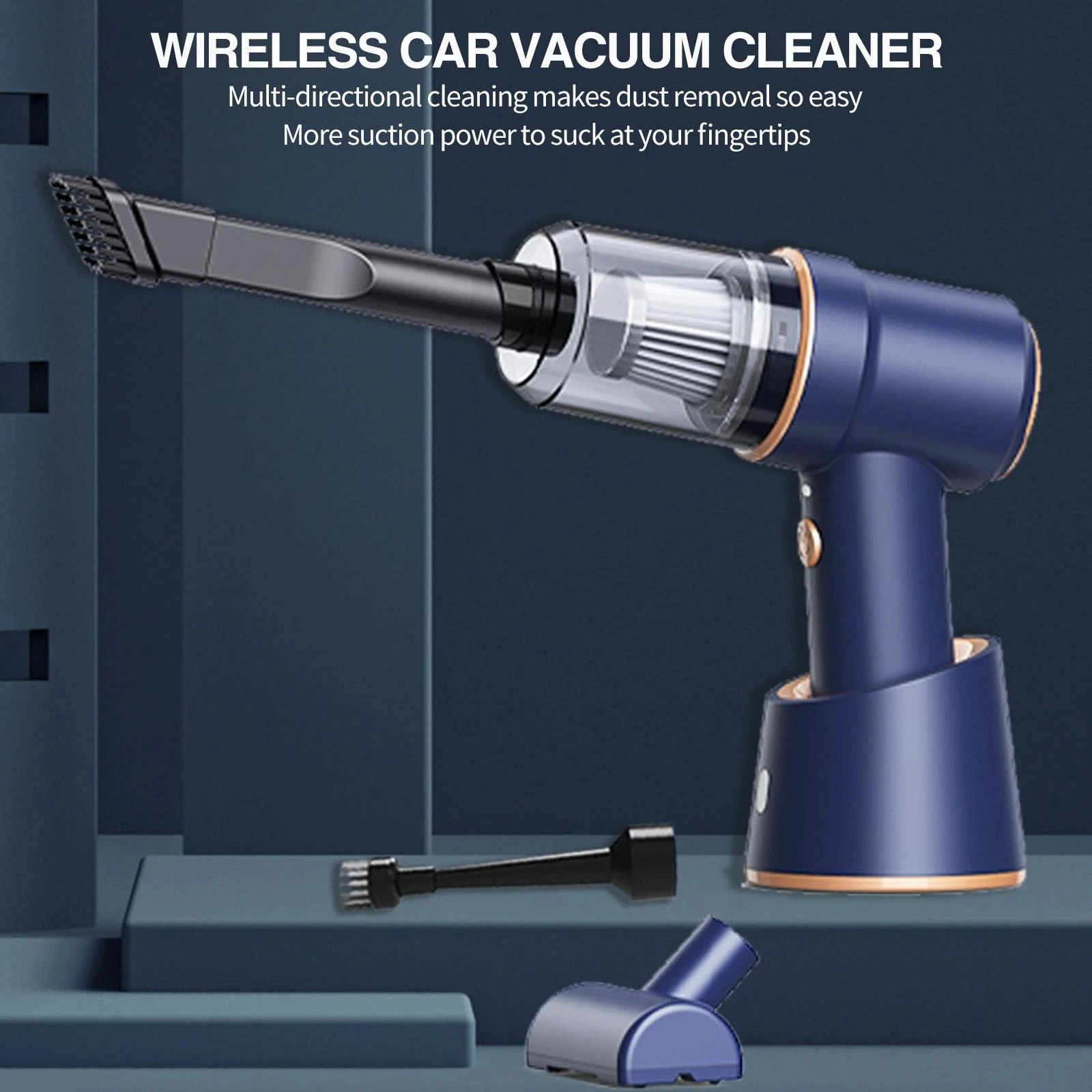 2 In 1 Car Vacuum Cleaner Home Wireless Charging Compressed Air Duster Handheld High Power Air Blower Duster