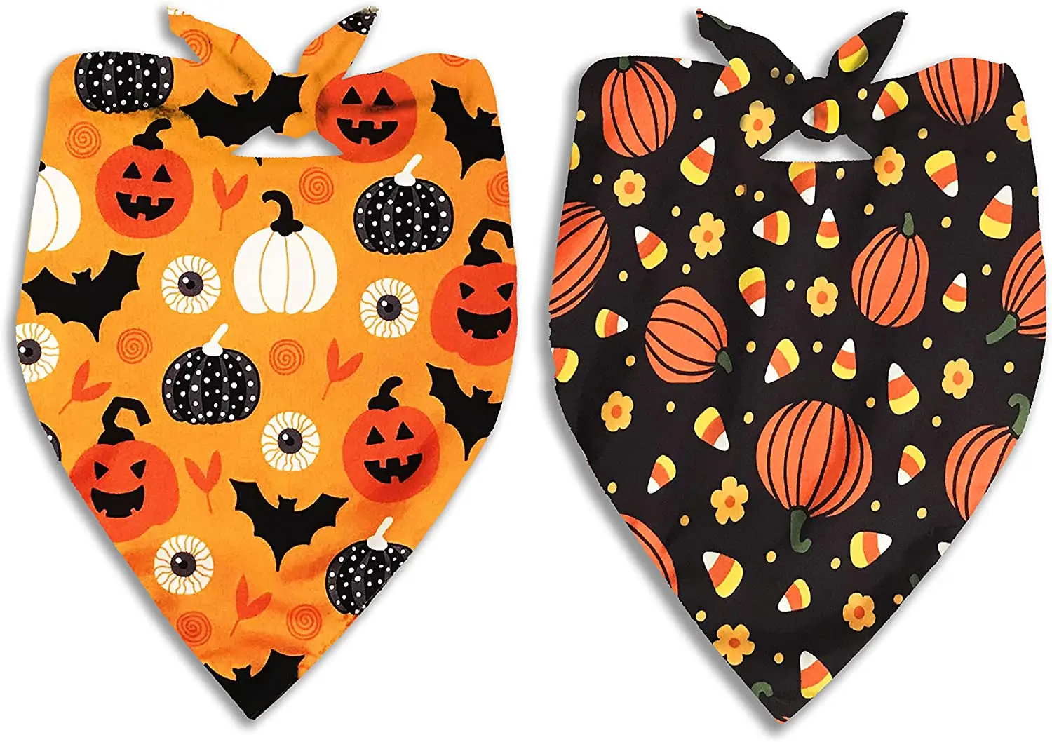 Eco-friendly Fabric Cotton Polyester Dog Bandana Holiday Patterns Custom with Logo Pet Bandanas