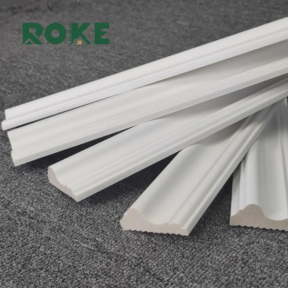 ROKE skirting line middle wall decor moulding pvc ps floor multiple polystyrene baseboard film coated skirting waist line