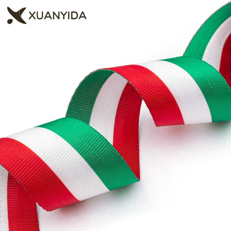 Custom horizontal stripes Italian flag car seat safety belts