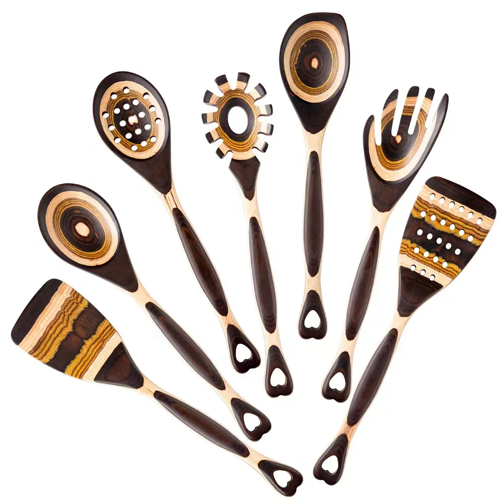 7 шт. красочные прочные деревянные ложки