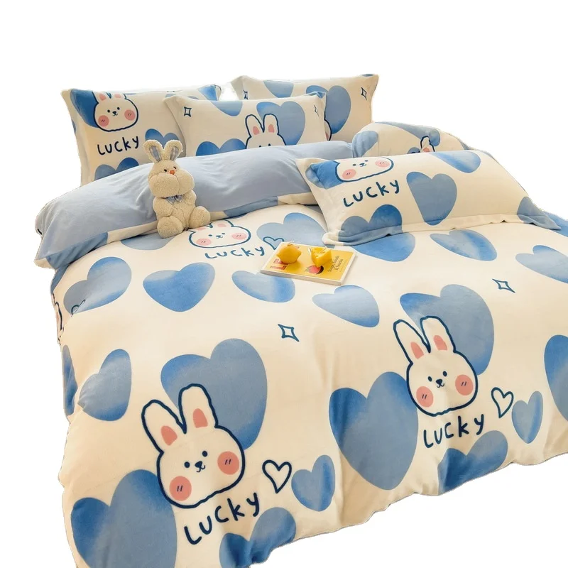 OEM high-quality good price new light luxury washed 100% Cotton silk embroidery four pieces bedding set