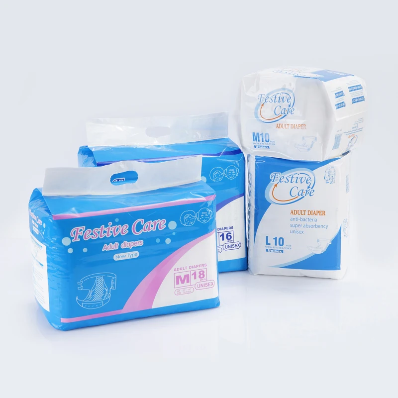 Wholesale low price plain woven adult diaper disposable hospital adult diaper