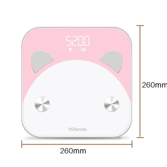 Cute Bear Design Smart Body Fat Scale BT Bedroom Scale Lose Weight Fitness Body Composition Analyzer Digital Balance