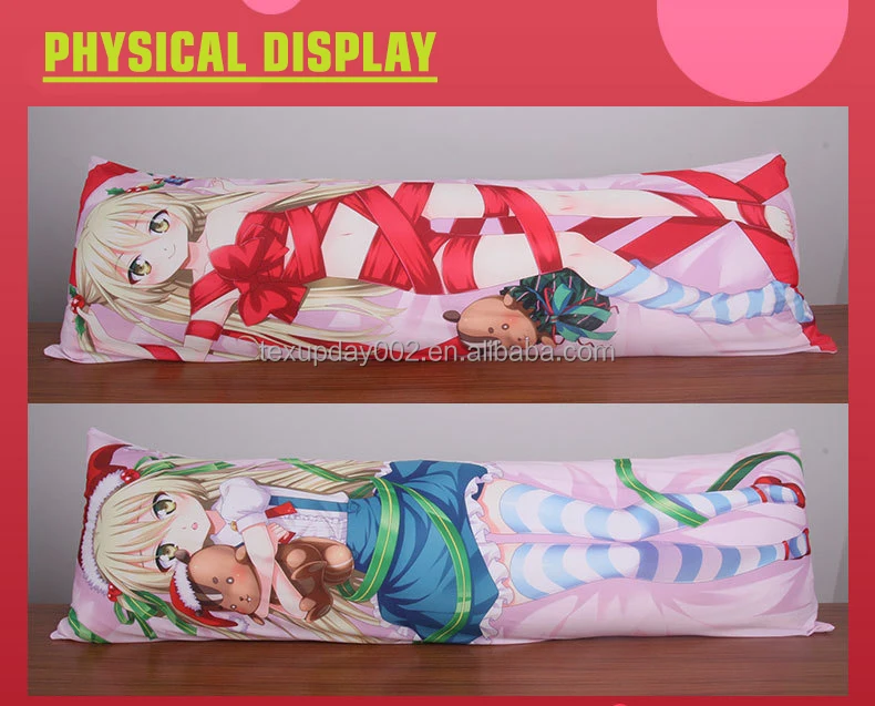 Wholesale Custom Size 50*150cm Printing 2way Peach Skin Cartoon Anime Decorative Body Pillow Case Cover Pillowcase