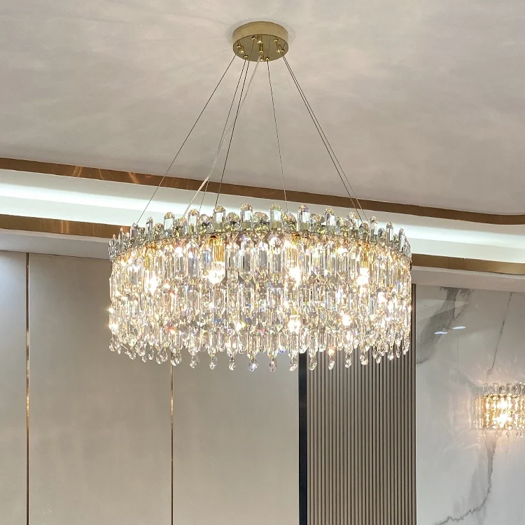 Nordic light luxury style crystal chandelier hotel living room bedroom dining room decoration chandelier