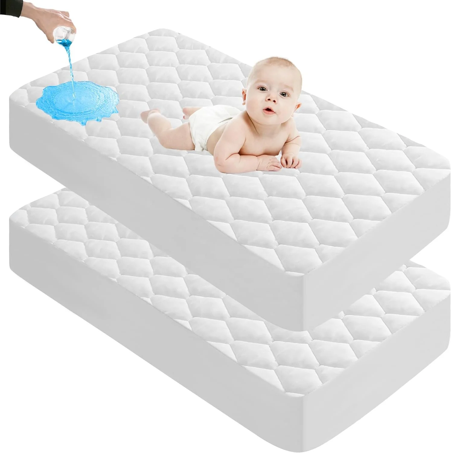 OEM Cubre Queen King Size 2 Packs Microfiber Bed Cover Bed Sheet Waterproof Bamboo Mattress Protector Cover