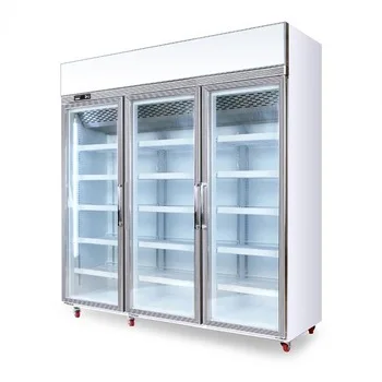 Vertical upright beverage display freezer vertical showcase tools supermarket refrigeration equipment