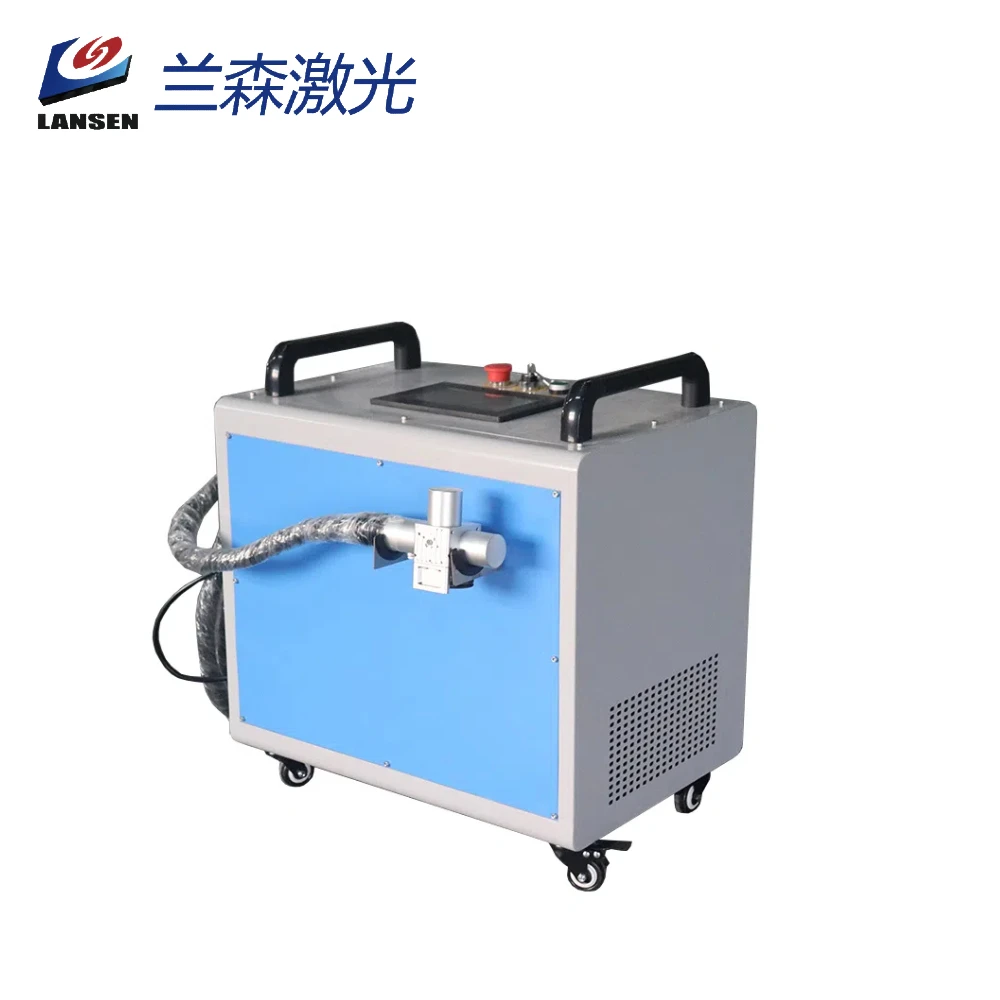 portable handheld pulsed fiber laser cleaning machine for mould cleaning rust removal oil cleaning equipment wood print clean