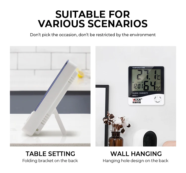 Manufacturer Digital Temperature Humidity LCD Thermometer Hygrometer