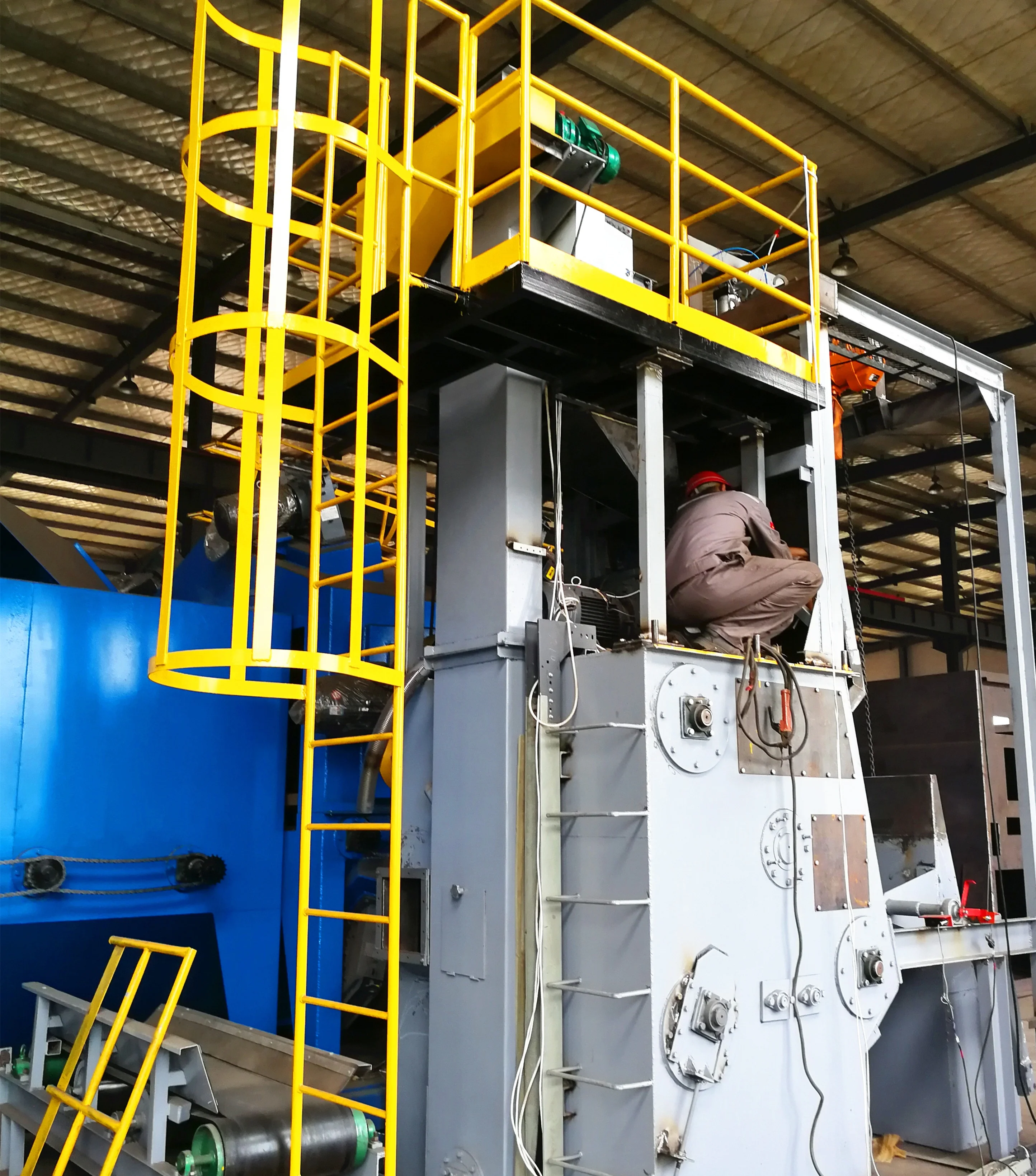 crawler shot blasting machine /rubber crawler shot blast machine rubber track shot blast machine