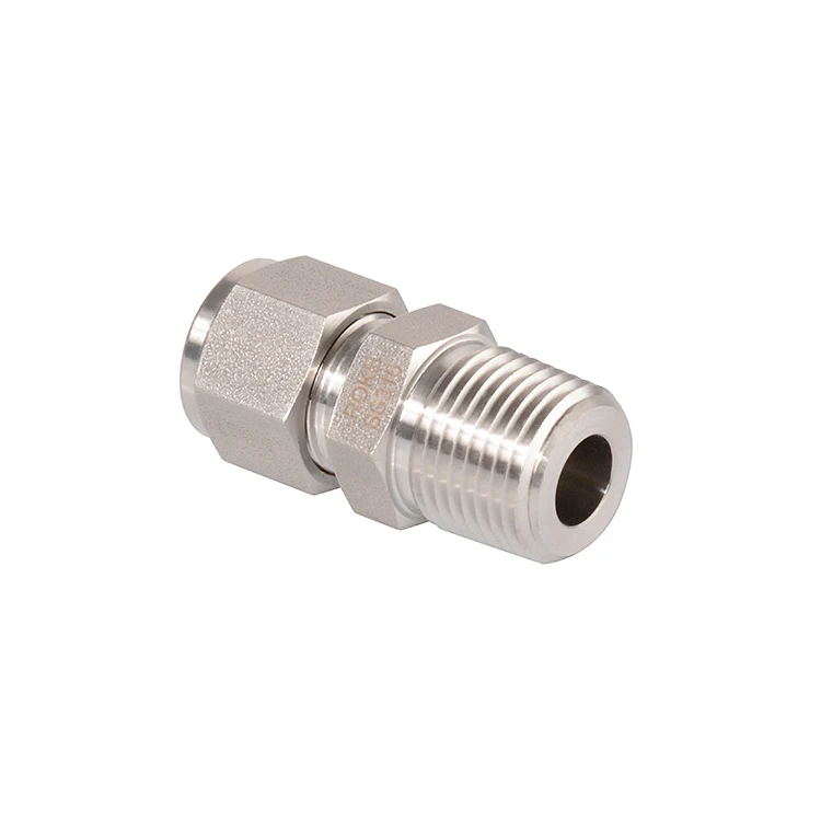 Stainless Steel Double dual Ferrules Metric Tube 2mm to 38mm Male Thread Thermocouple Connectors adapter