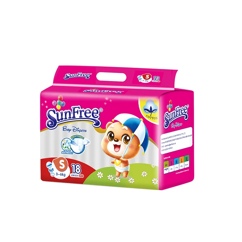 Best Selling Disposable Nappy Breathable Soft Cotton Baby Diapers Free Sample