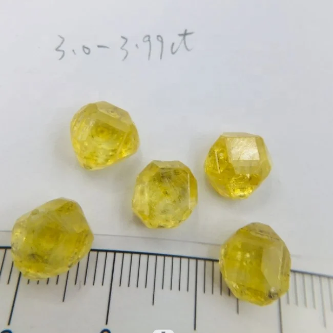 VVS HPHT yellow rough diamond yellow fancy uncut  diamond